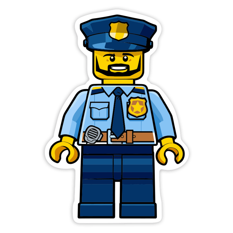 Pegatinas: Lego Policía Clásico