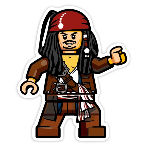 Pegatinas: Lego Jack Sparrow Clásico