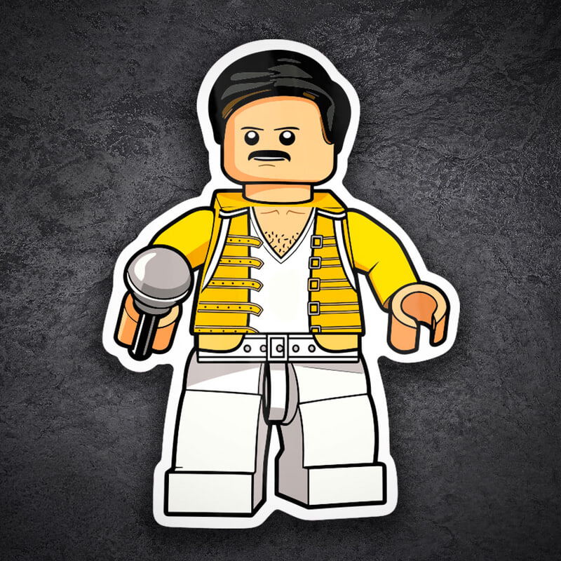 Pegatinas: Lego Freddie Mercury
