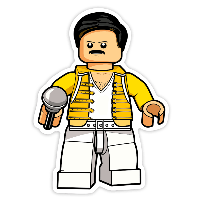 Pegatinas: Lego Freddie Mercury