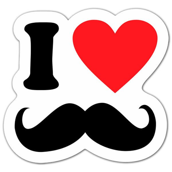 Pegatinas: I love Mostacho