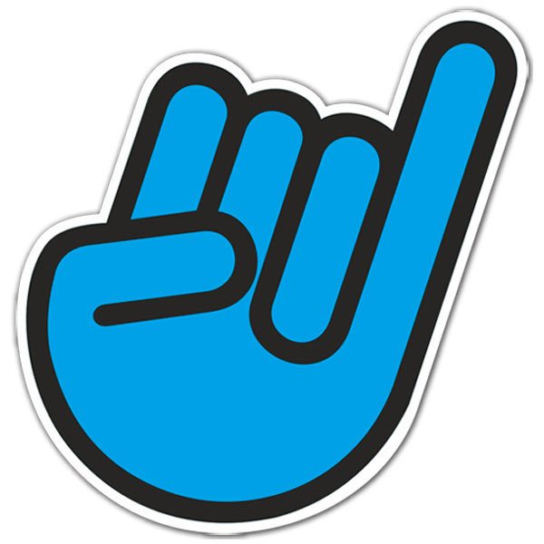 Pegatinas: JDM Mano Saludo Azul