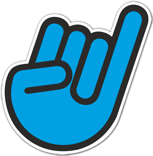 Pegatinas: JDM Mano Saludo Azul