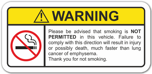 Pegatinas: Pegatina prohibido fumar en este coche