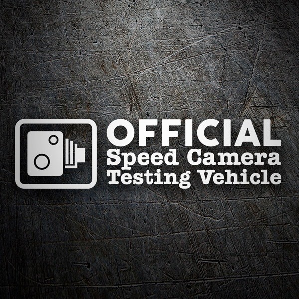 Pegatinas: Official Speed Camera Testing Vehicle con Icono