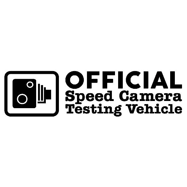 Pegatinas: Official Speed Camera Testing Vehicle con Icono