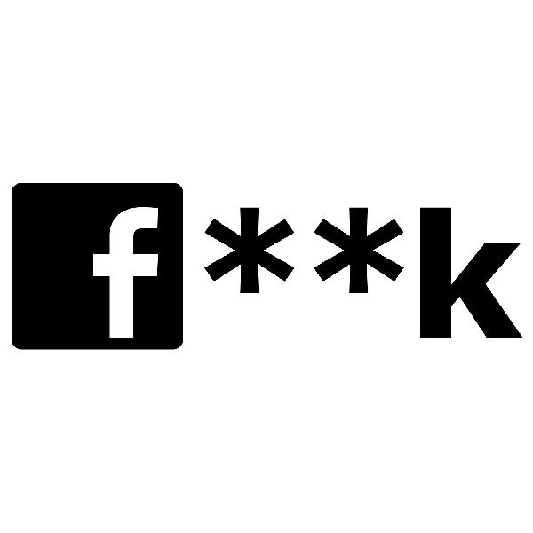 Pegatinas: Fuck or Facebook con Asteriscos