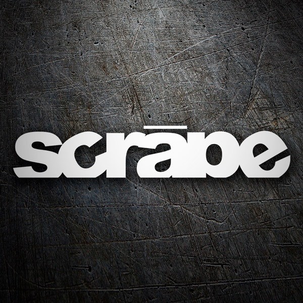 Pegatinas: Scrape con L&iacute;nea Horizontal