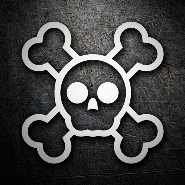 Pegatinas: Calavera logo Dise&ntilde;o Vinilo Decorativo