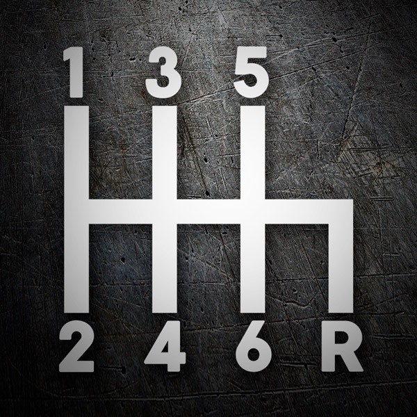 Pegatinas: Palanca de Cambios con Patr&oacute;n de 6 Marchas