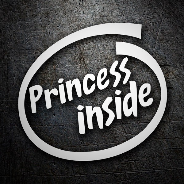 Pegatinas: Princess Inside con Dise&ntilde;o Tipogr&aacute;fico Variado