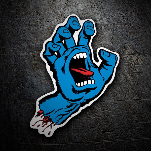 Pegatinas: Mano Gritando Santa Cruz Azul