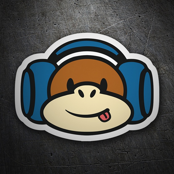 Pegatinas: Monkey Music DJ