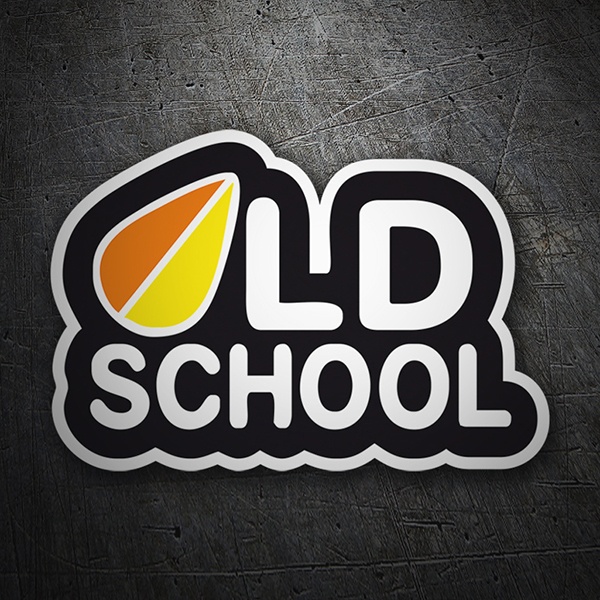 Pegatinas: OLD SCHOOL con Tabla de Surf