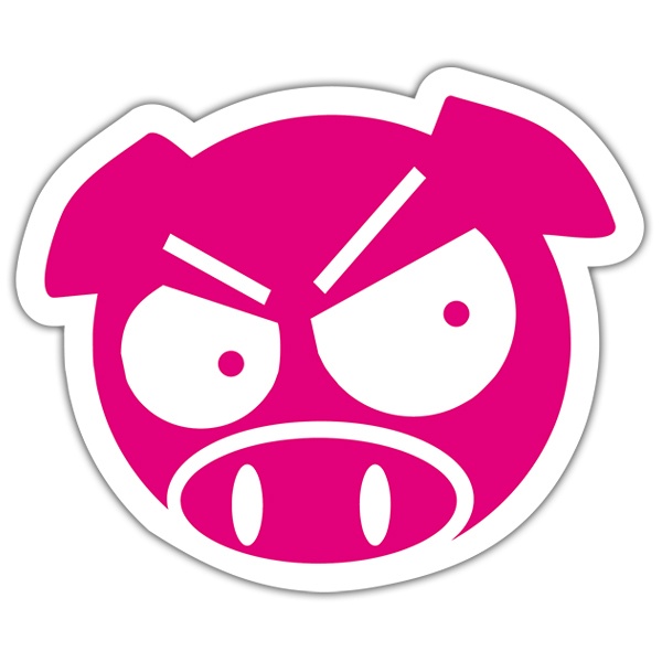Pegatinas: Cerdo Subaru enfadado