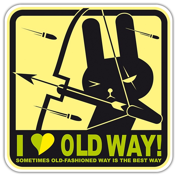 Pegatinas: I love old day (Me encantan las viejas formas)