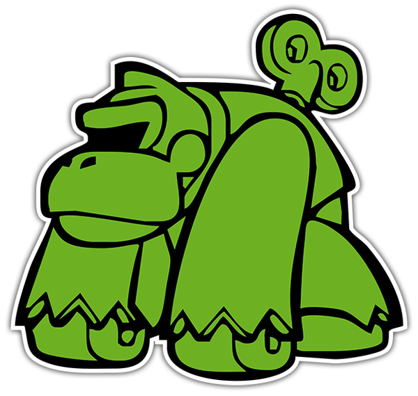 Pegatinas: Mono verde