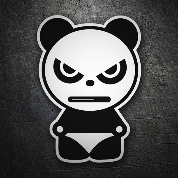 Pegatinas: Oso panda enfadado