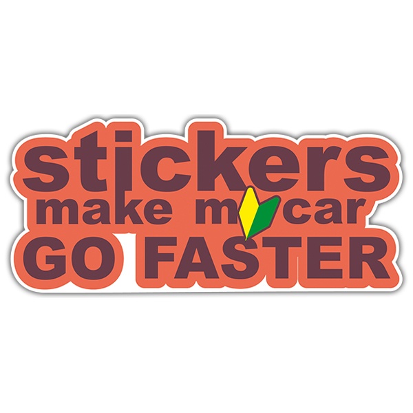 Pegatinas: Stickers make my car go faster