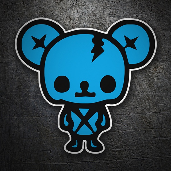 Pegatinas: Oso Zombi JDM con Rayas y Estrella