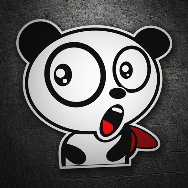 Pegatinas: Oso panda sorprendido 1