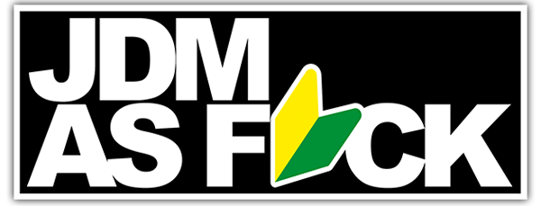 Pegatinas: JDM AS F*CK con Flecha Colorida