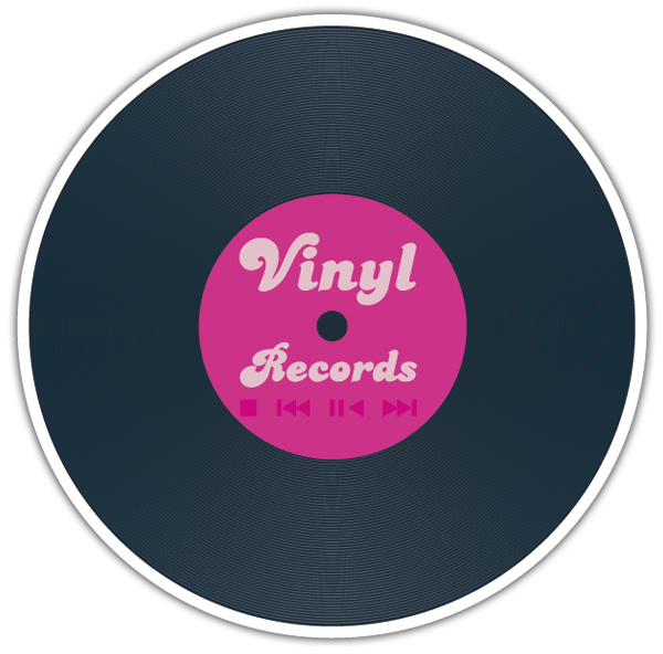 Pegatinas: Vinyl Records 0