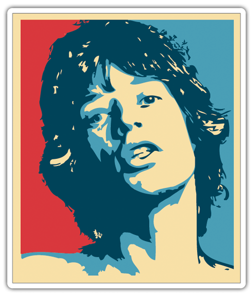 Pegatinas: Mick Jagger Hope