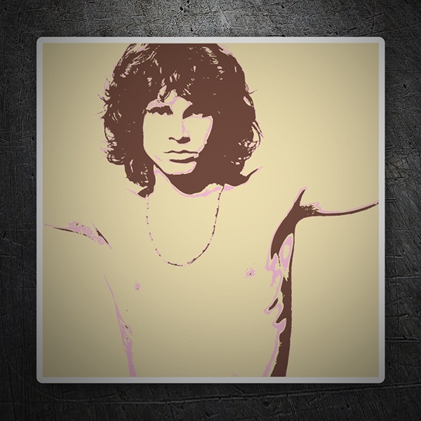 Pegatinas: Jim Morrison Retrato Retro