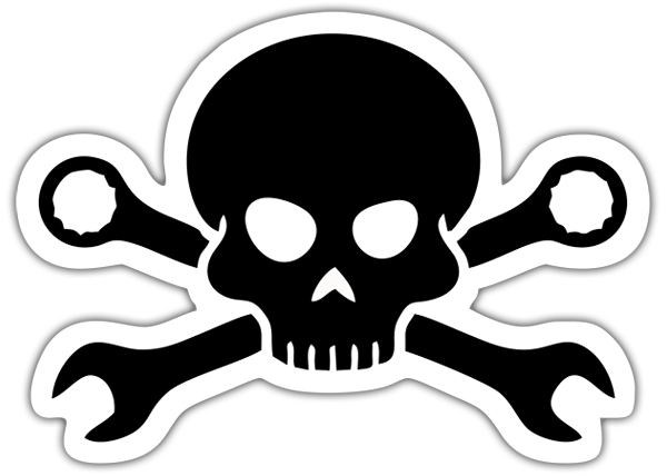 Pegatinas: Calavera Mec&aacute;nica Dise&ntilde;o Vinilo Decorativo