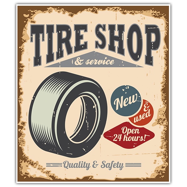 Pegatinas: Tire Shop