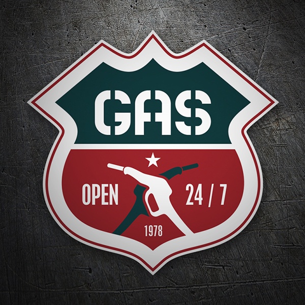 Pegatinas: Open Gas