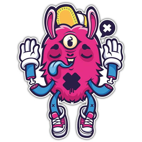 Pegatinas: Happy Monster JDM