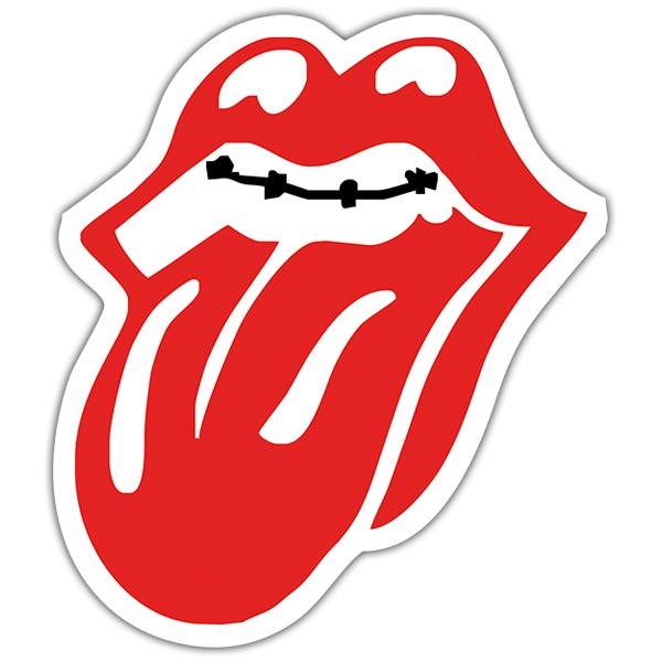 Pegatinas: Boca Rolling Stones