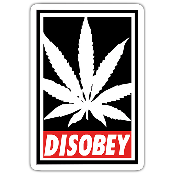 Pegatinas: Disobey marihuana