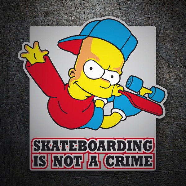 Pegatinas: Bart Simpson Skate
