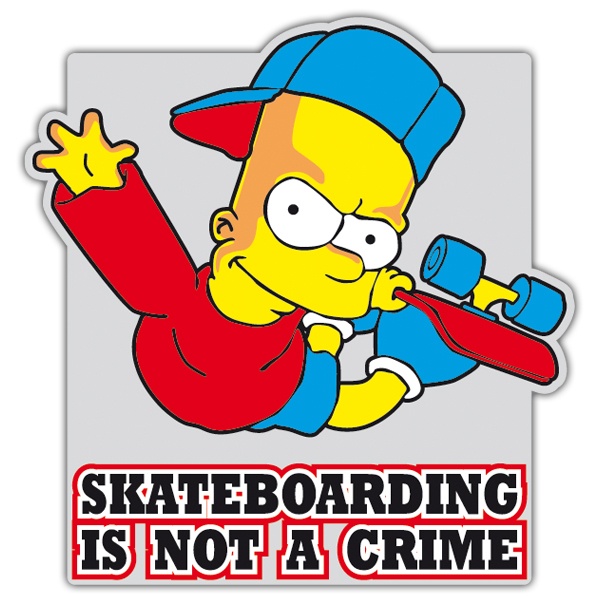 Pegatinas: Bart Simpson Skate