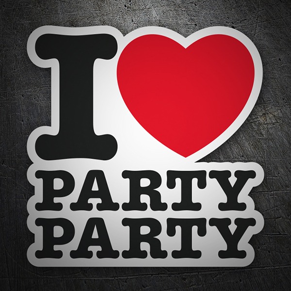 Pegatinas: I love party 1
