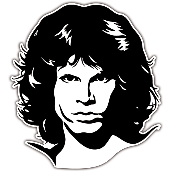 Pegatinas: Silhouette de Jim Morrison