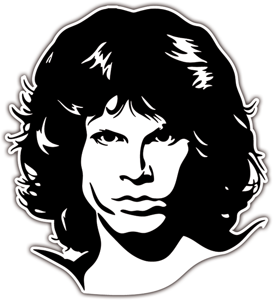 Pegatinas: Silhouette de Jim Morrison