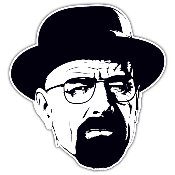 Pegatinas: Breaking Bad Walter White con sombrero