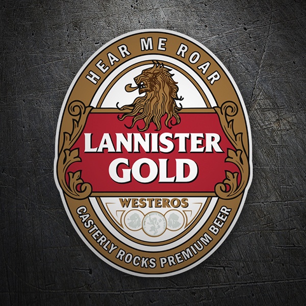 Pegatinas:  Juego de Tronos Lannister Gold 1