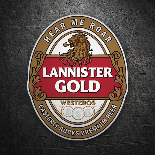 Pegatinas:  Juego de Tronos Lannister Gold