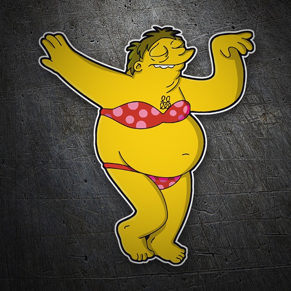 Pegatinas: Barney en Bikini
