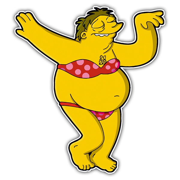 Pegatinas: Barney en Bikini