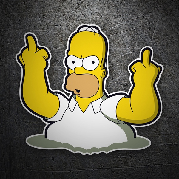 Pegatinas: Homer Fuck 1