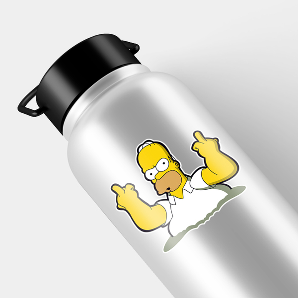 Pegatinas: Homer Mostrando el Dedo Medio
