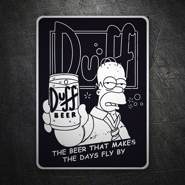 Pegatinas: Homer anuncio Duff