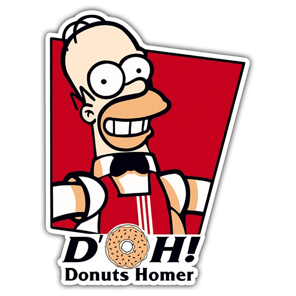 Pegatinas: Donuts Homer