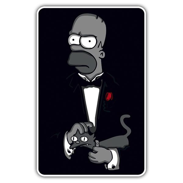 Pegatinas: Homer Simpson El Padrino